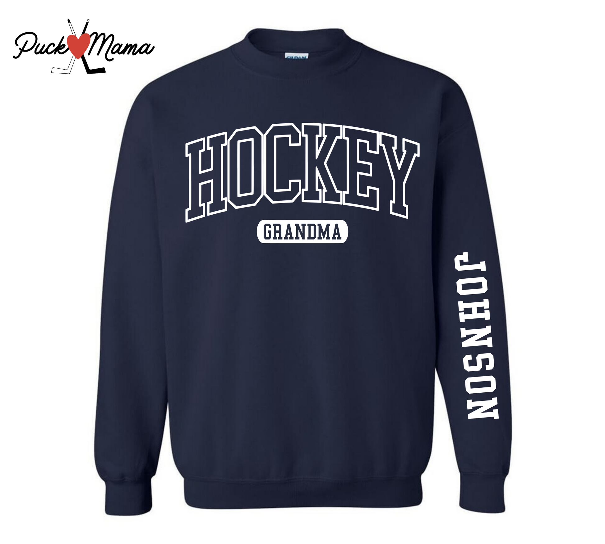 Custom Hockey Mom Crew Sweatshirt – Personalized Name & Role