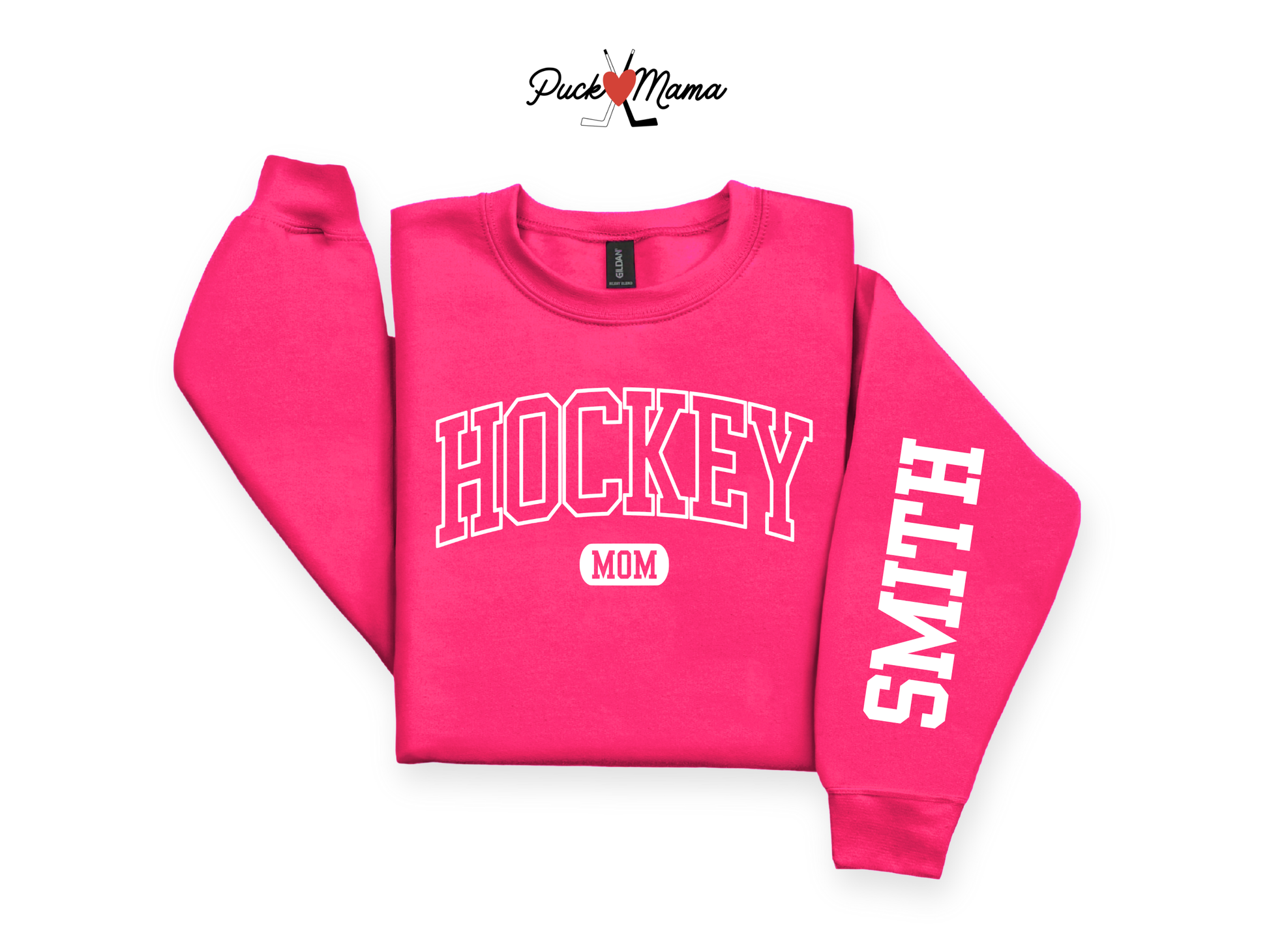 Custom Hockey Mom Crew Sweatshirt – Personalized Name & Role