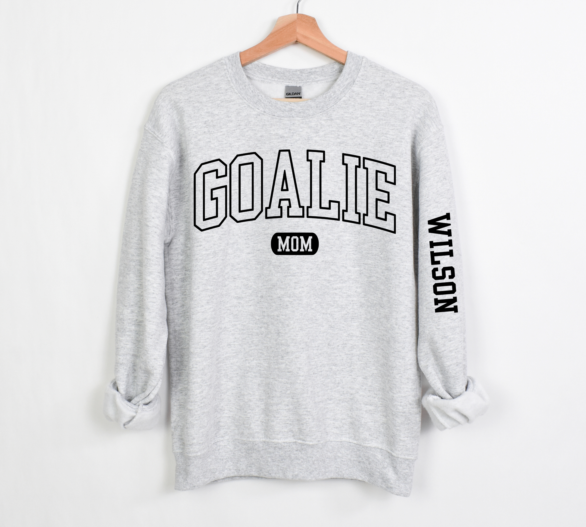 Custom Goalie Mom Crewneck Sweatshirt – Personalized Name & Role