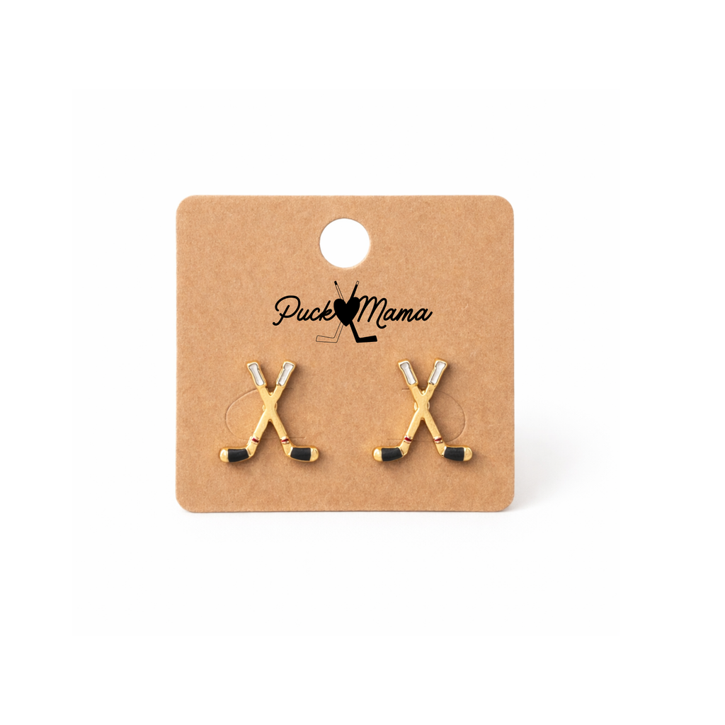 Hockey Enamel earrings
