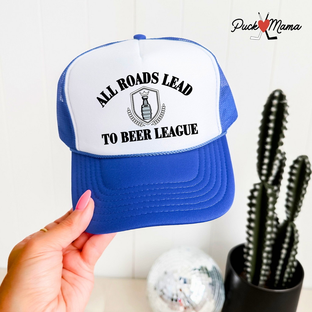 All Roads Lead to Beer League Trucker Hat