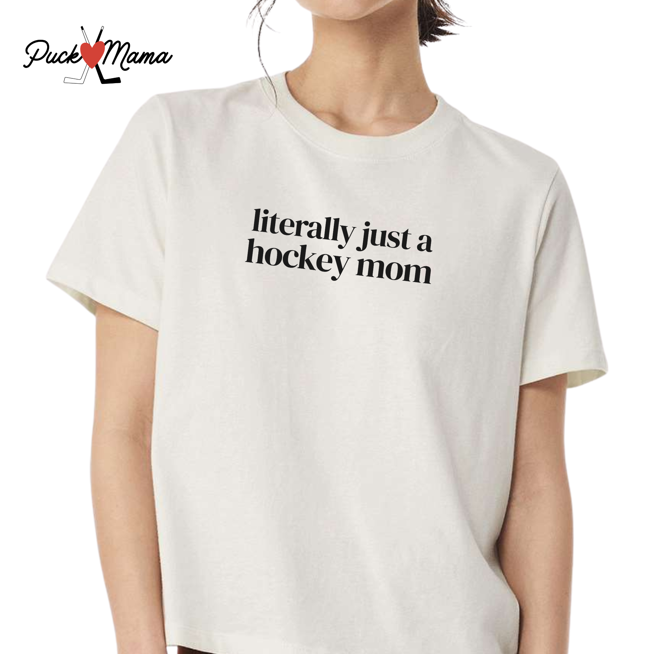 Literally just a hockey mom Ladies Tee