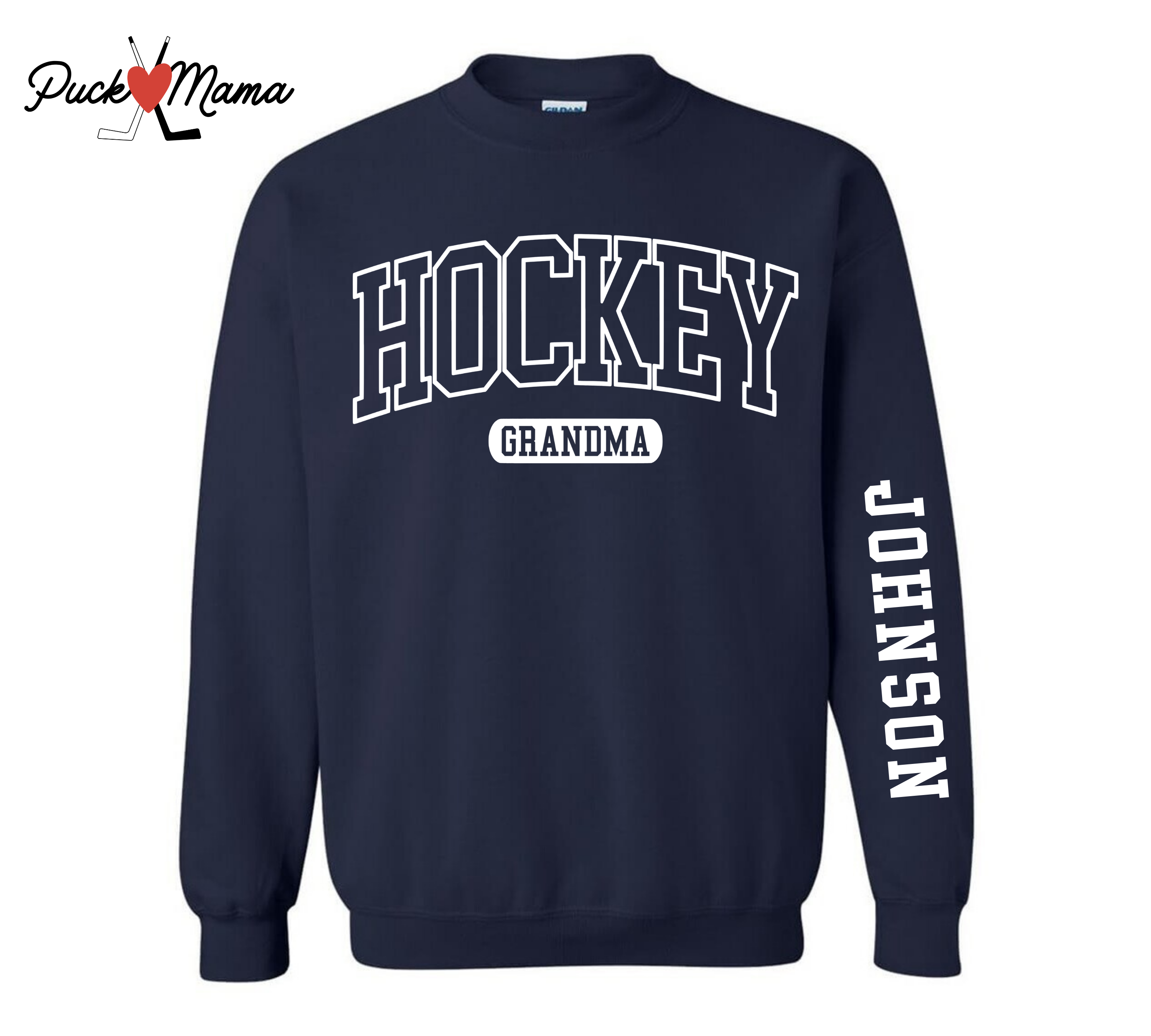 Custom Hockey Mom Crew Sweatshirt – Personalized Name & Role