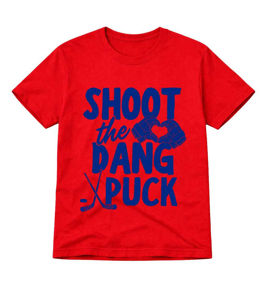 Shoot the Dang Puck Hockey Tee