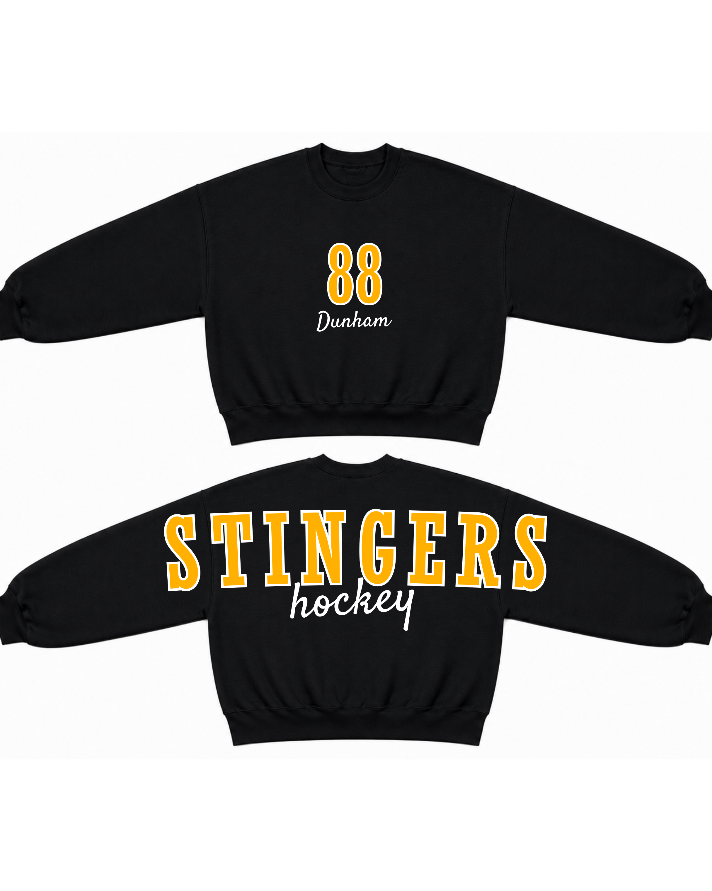 Custom Hockey Team Crew Sweatshirt – Personalized Name & Colors