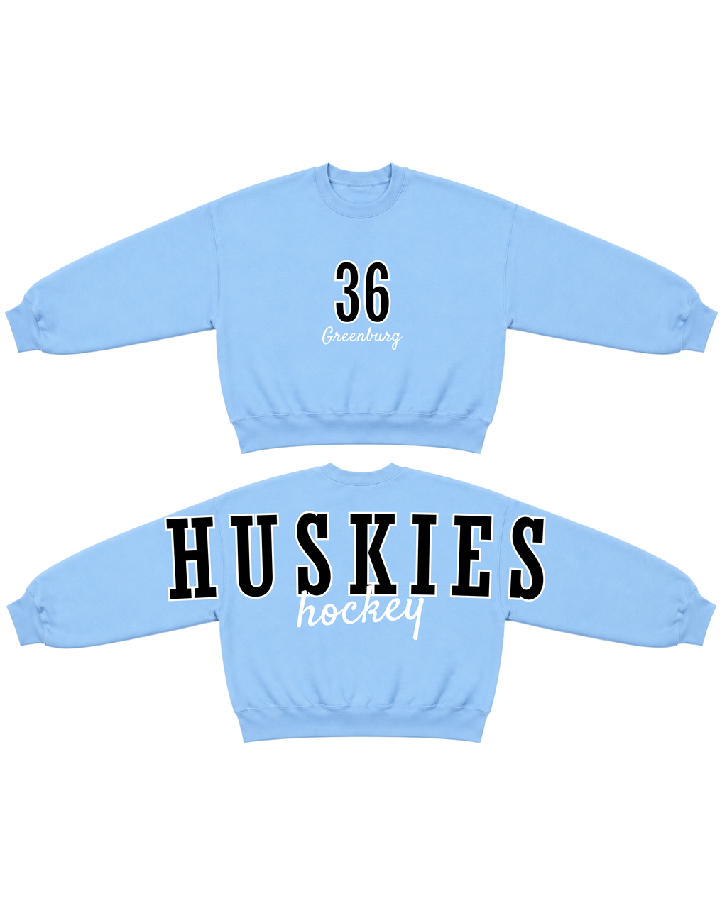 Custom Hockey Team Crew Sweatshirt – Personalized Name & Colors