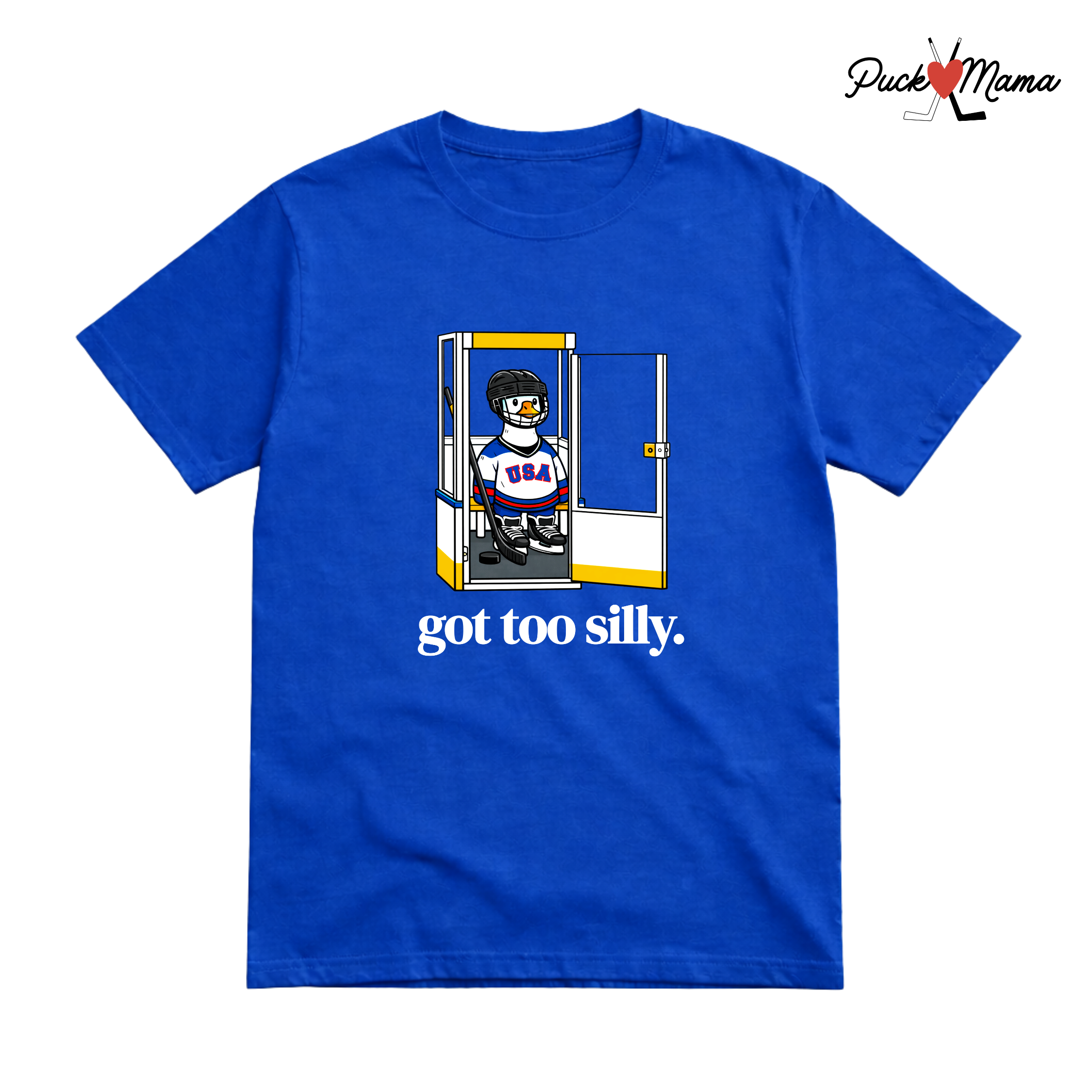 USA Hockey Got Too Silly Hockey Goose Tee
