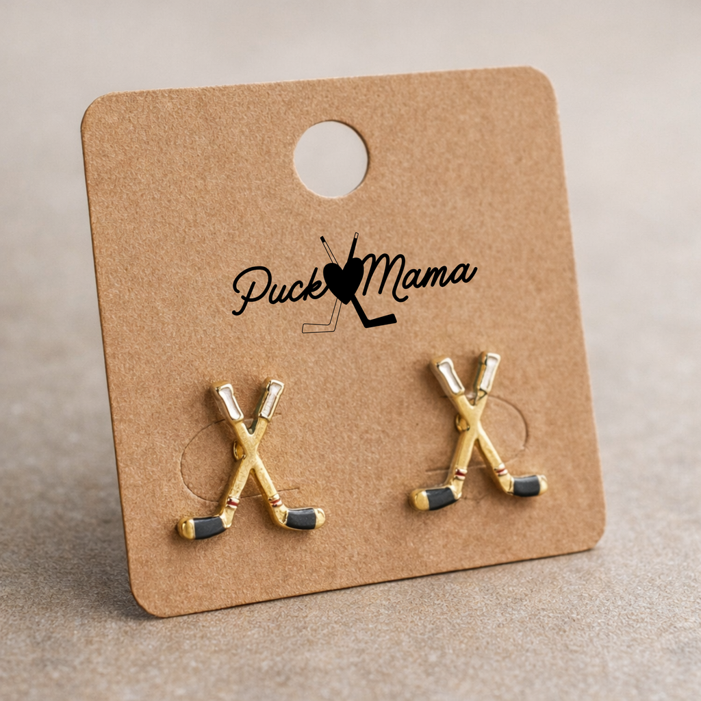 Hockey Enamel earrings