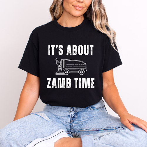 About Zamb Time Hockey Unisex Tee