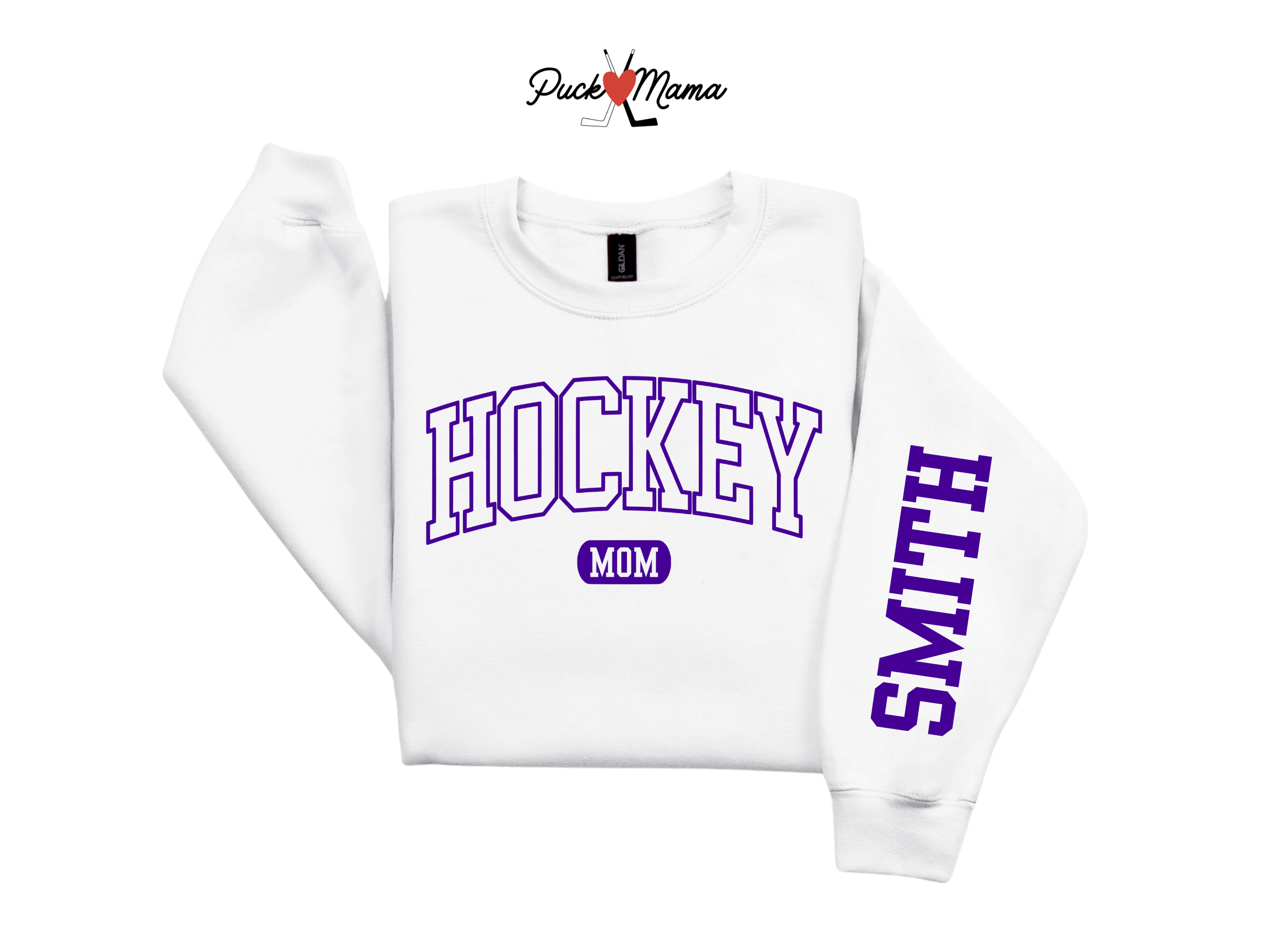 Custom Hockey Mom Crew Sweatshirt – Personalized Name & Role