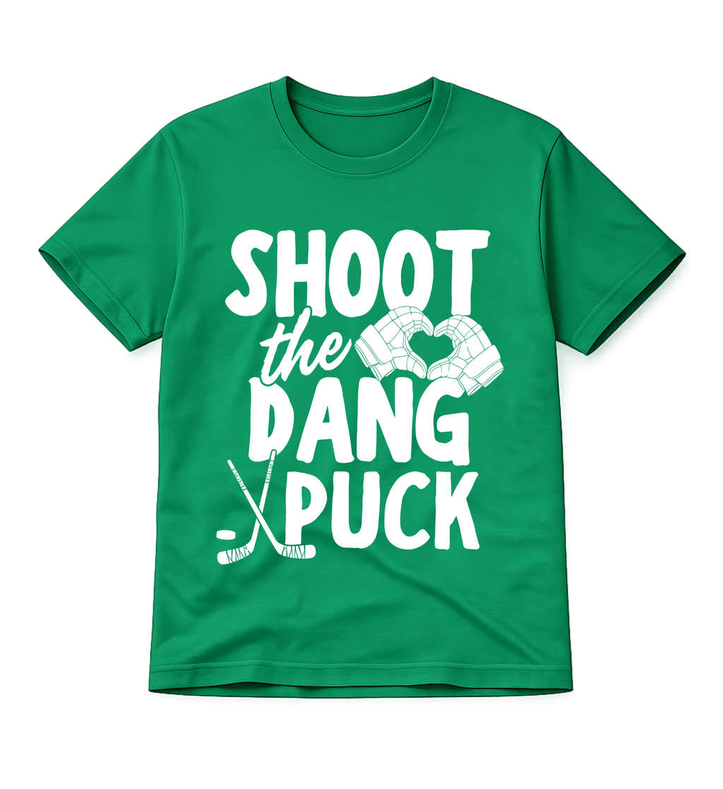 Shoot the Dang Puck Hockey Tee