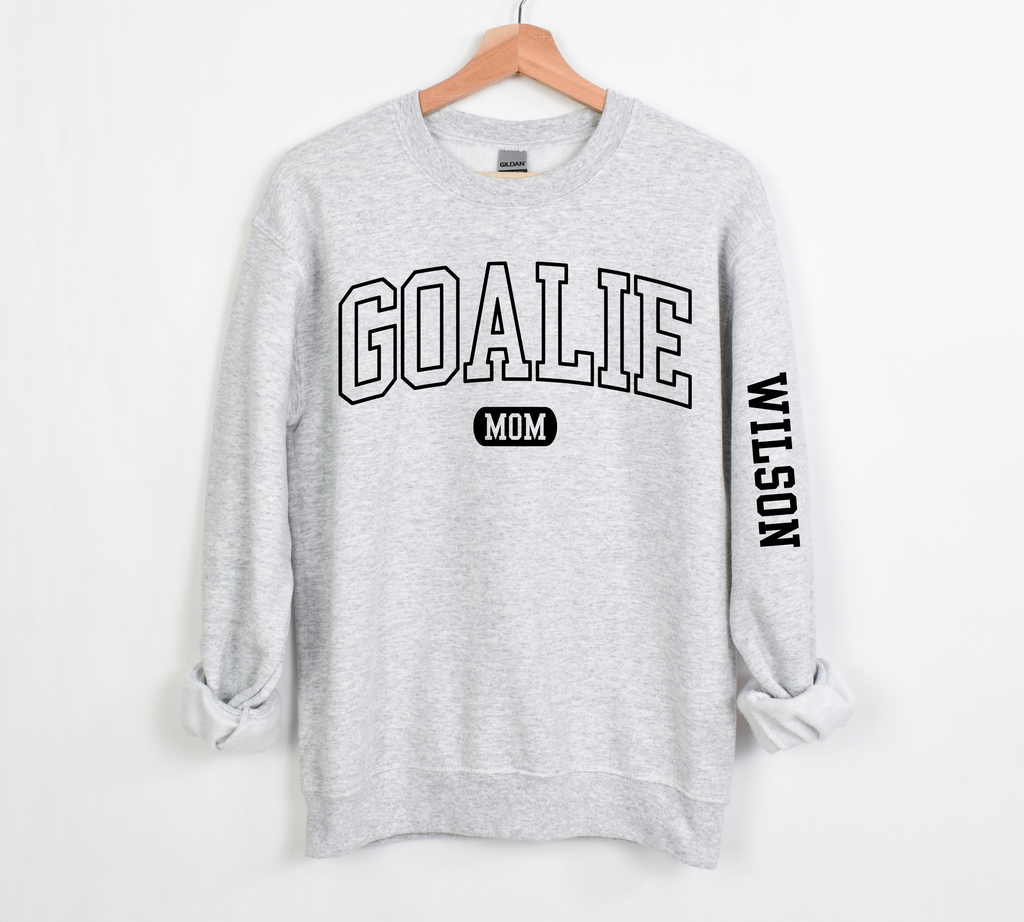 Custom Goalie Mom Crewneck Sweatshirt – Personalized Name & Role
